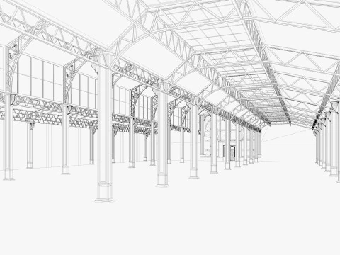 Wnętrze loftu magazynowego 3 Model 3D