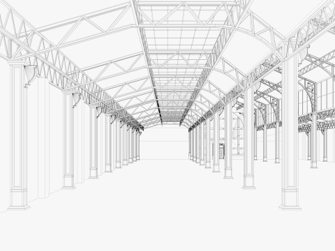 Warehouse Loft interior 3 3D Model