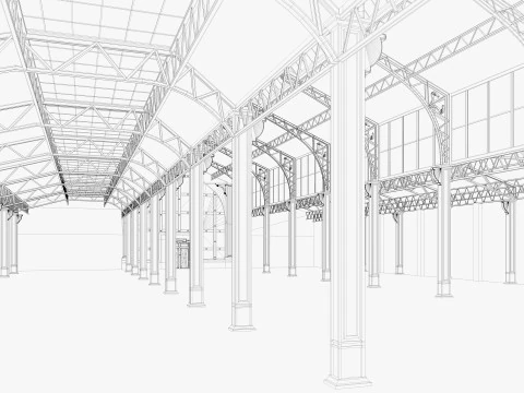 Wnętrze loftu magazynowego 3 Model 3D