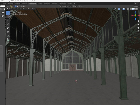 Warehouse Loft interior 3 3D Model