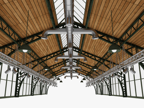 Ceiling Ventilation Pipes 19 3D Model