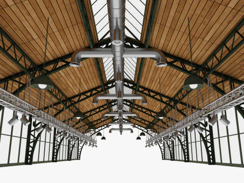 Ceiling Ventilation Pipes 19 3D Model