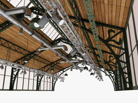 Ceiling Ventilation Pipes 19 3D Model