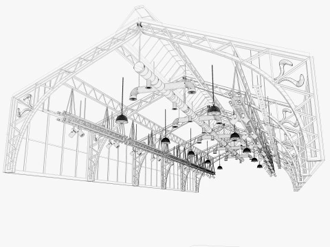 Ceiling Ventilation Pipes 19 3D Model