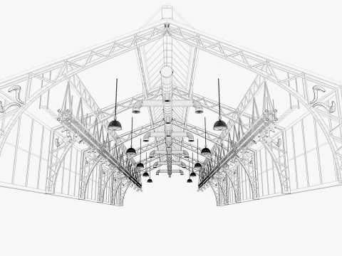 Ceiling Ventilation Pipes 19 3D Model