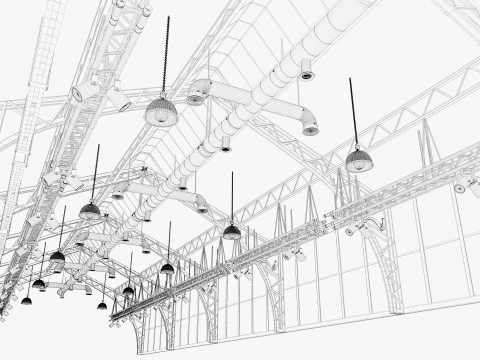 Ceiling Ventilation Pipes 19 3D Model