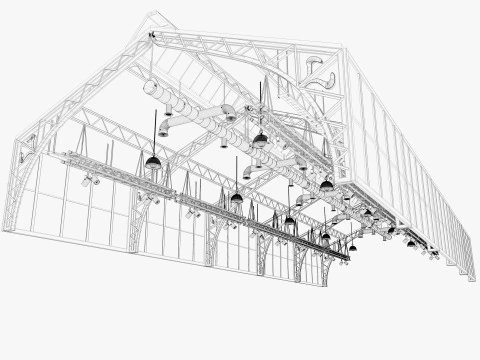 Ceiling Ventilation Pipes 19 3D Model