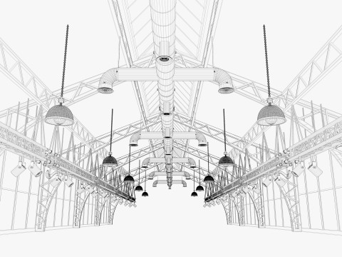 Ceiling Ventilation Pipes 19 3D Model