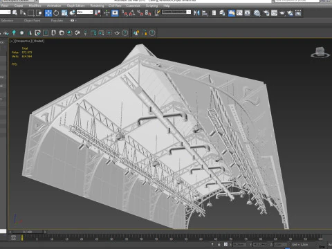 Ceiling Ventilation Pipes 19 3D Model