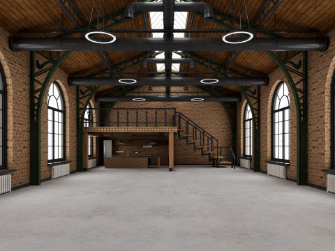 Loft interior 10 3D Модель