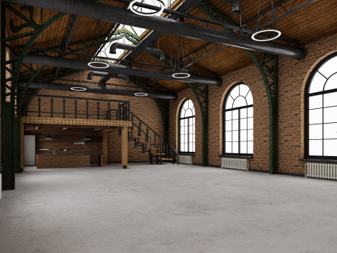 Loft interior 10 Model 3D
