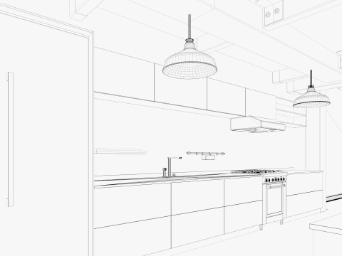 Loft interior 10 Model 3D