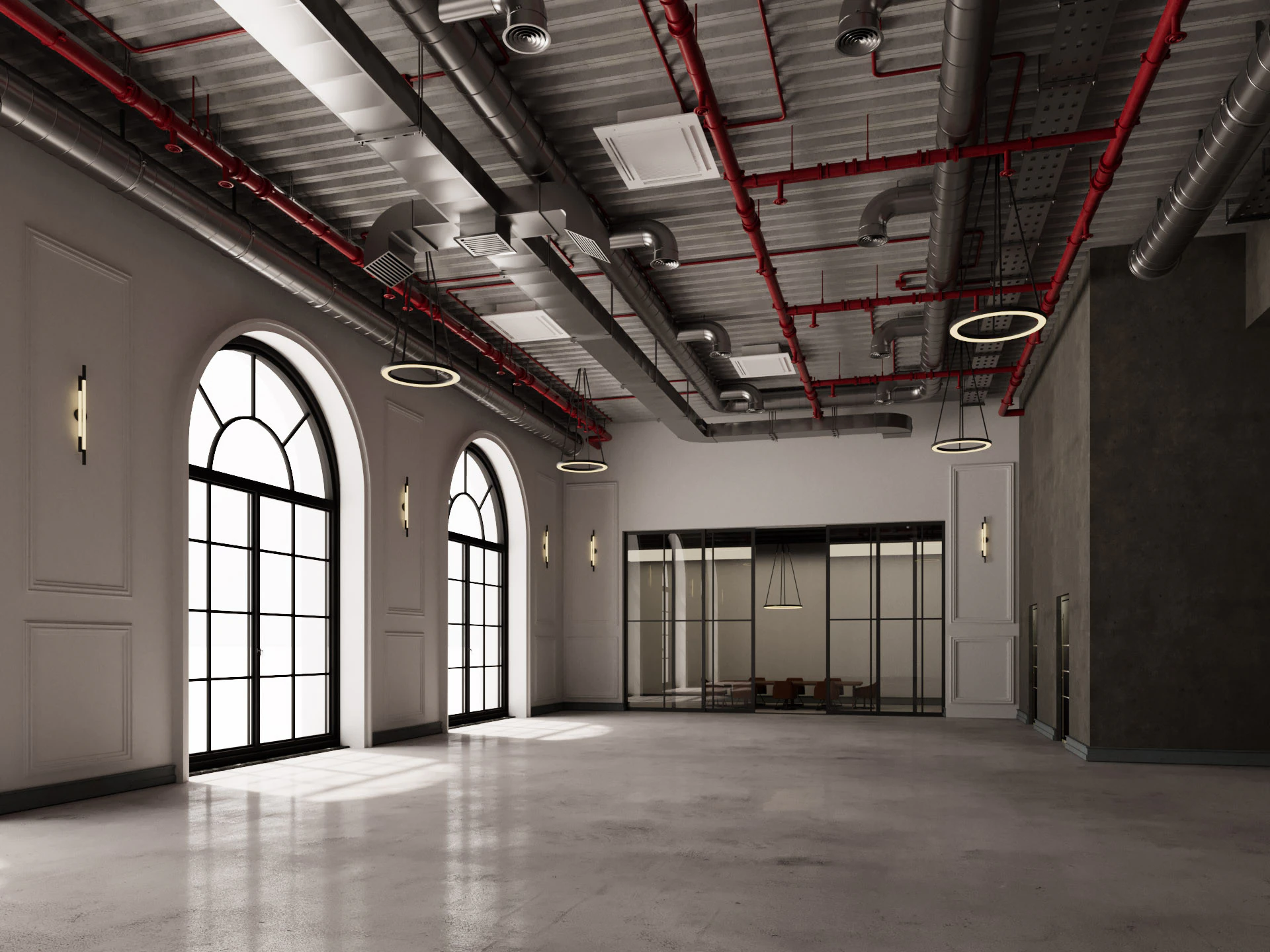 Loft Office interior 18 3D Model .c4d .max .obj .3ds .fbx .stl .blend 