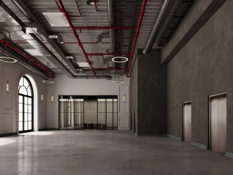 Loft Office interior 18 3D Model