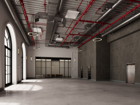 Loft Office interior 18 Model 3D