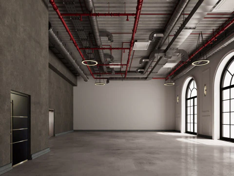 Loft Office interior 18 3D Model