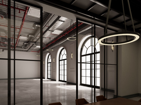Loft Office interior 18 Model 3D