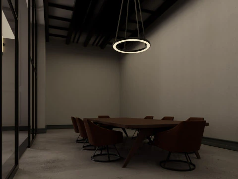 Loft Office interior 18 3D Model