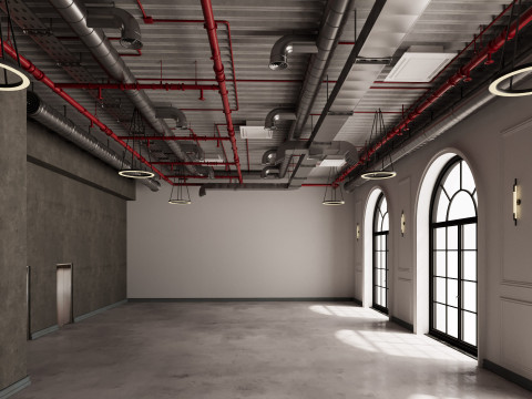 Loft Office interior 18 Model 3D