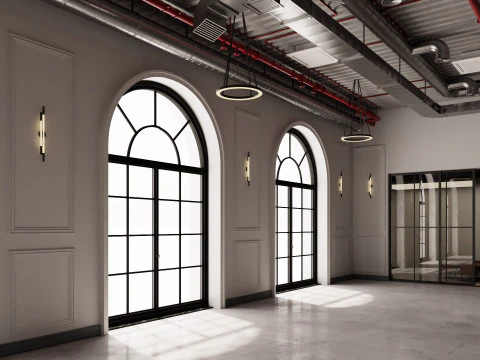 Loft Office interior 18 3D Model