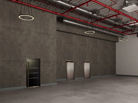 Loft Office interior 18 3D Model