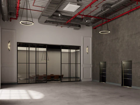 Loft Office interior 18 3D Model