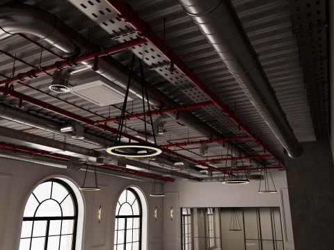 Loft Office interior 18 Model 3D