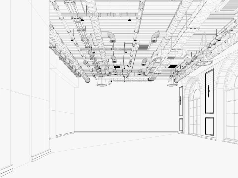 Loft Office interior 18 3D Model