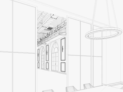 Loft Office interior 18 3D Model