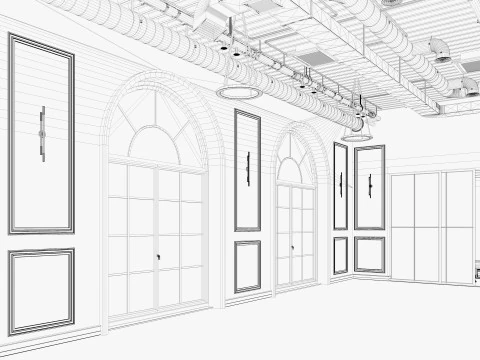 Loft Office interior 18 3D Model