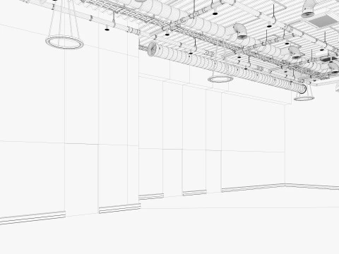 Loft Office interior 18 3D Model