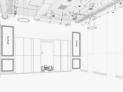 Loft Office interior 18 Model 3D