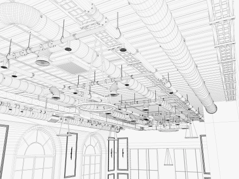 Loft Office interior 18 3D Model