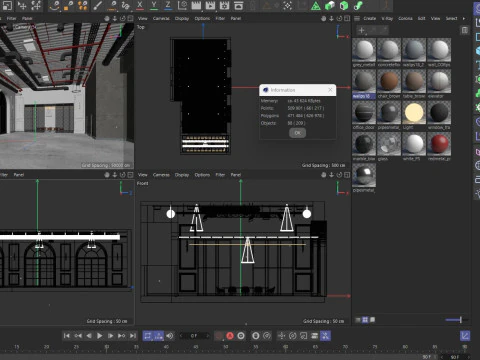 Loft Office interior 18 3D Model