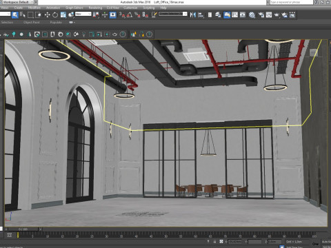 Loft Office interior 18 Model 3D