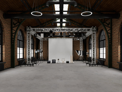 Loft Photo Studio scene 2 Model 3D