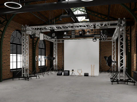 Loft Photo Studio scene 2 3D Model