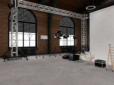 Loft Photo Studio scene 2 3D Model