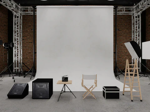 Loft Photo Studio scene 2 3D Model
