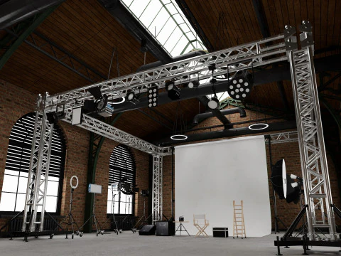 Loft Photo Studio scene 2 3D Model