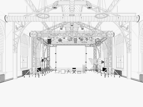 Loft Photo Studio scene 2 Model 3D