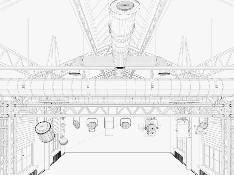 Loft Photo Studio scene 2 3D Model