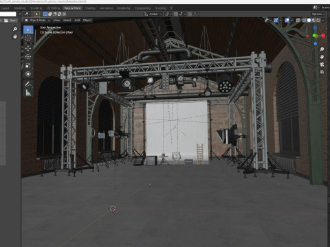 Loft Photo Studio scene 2 Model 3D
