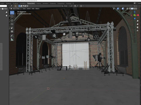 Loft Photo Studio scene 2 3D Model