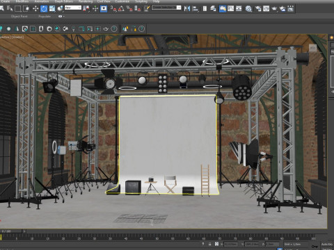 Loft Photo Studio scene 2 Model 3D