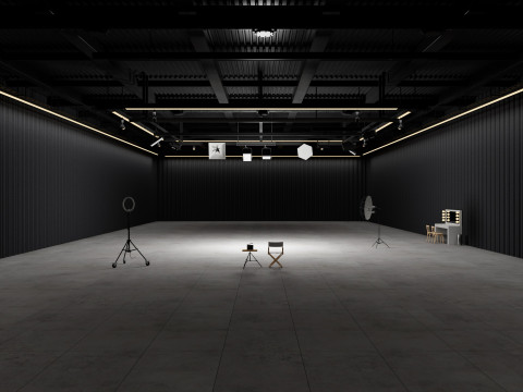 Hangar Photo Studio interior scene 3D Model