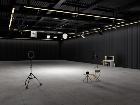 Hangar Photo Studio interior scene Modello 3D