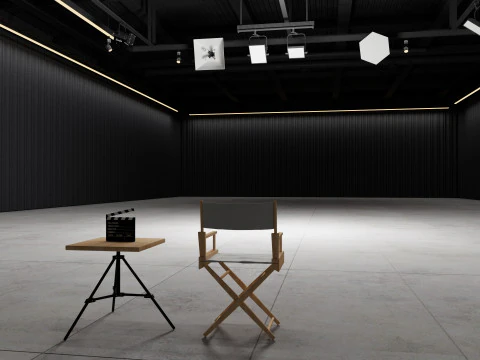 Scena interna dell'Hangar Photo Studio Modello 3D