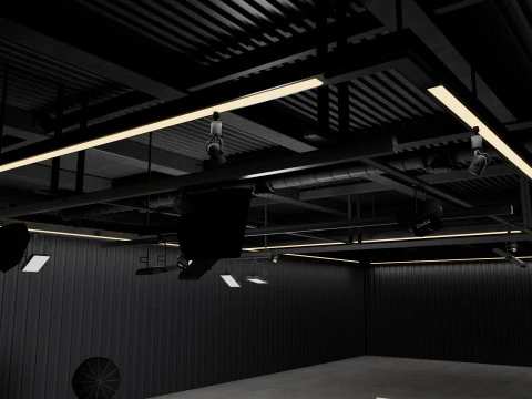 Scena interna dell'Hangar Photo Studio Modello 3D