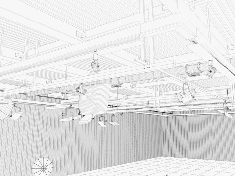 Hangar Photo Studio interior scene Modello 3D